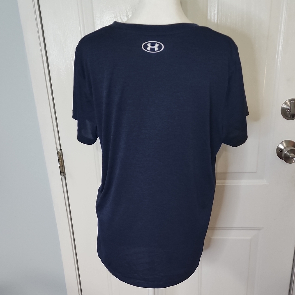 Under Armour Women's Navy V-Neck Tee - Picture 5 of 6